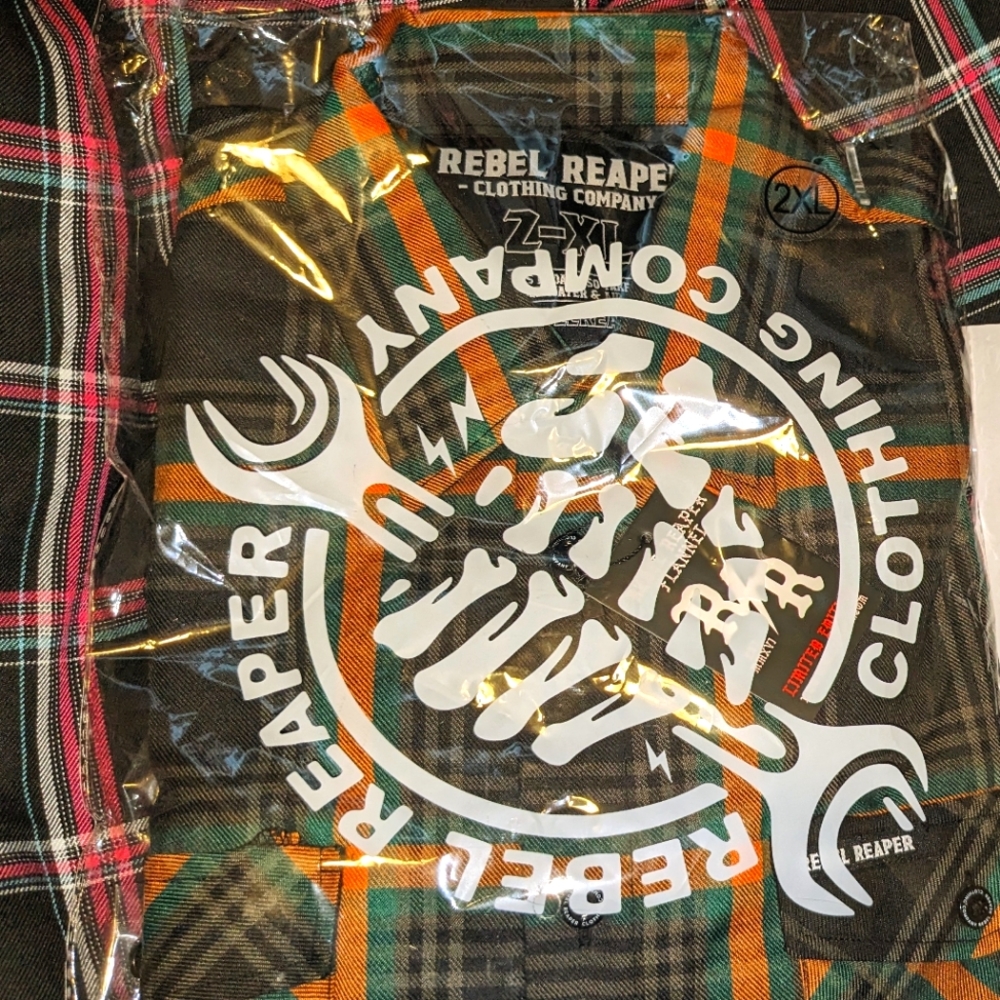 Rebel Reaper The Dublin Flannel XXL St. Patrick's Day Limited Edition BNIB